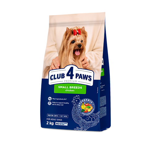 CLUB 4 PAWS PREMIUM VÄIKESEMATELE TÕUGUDELE. TÄISSÖÖT LEMMIKLOOMATOIT TÄISKASVANUD KOERTELE