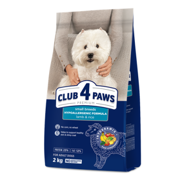 CLUB 4 PAWS PREMIUM "TALLELIHA JA RIIS" TÄISKASVANUD KOERTELE VÄIKESEMATELE TÕUGUDELE. TÄISSÖÖT LEMMIKLOOMATOIT